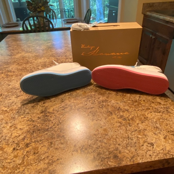 Pink and blue vintage Havana shoes never worn - Picture 2 of 4